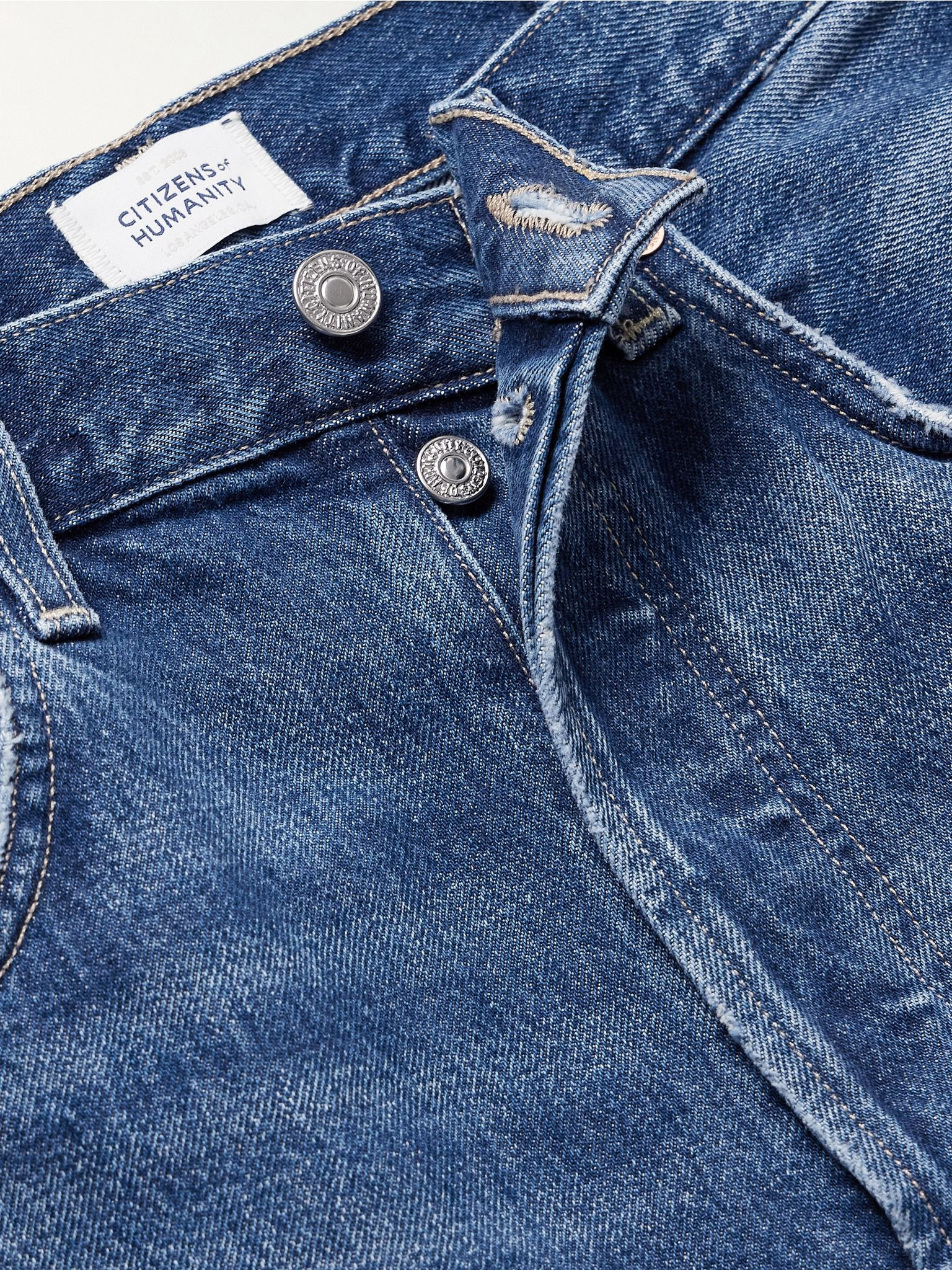 Horseshoe high-rise barrel-leg jeans Mid denim - 4