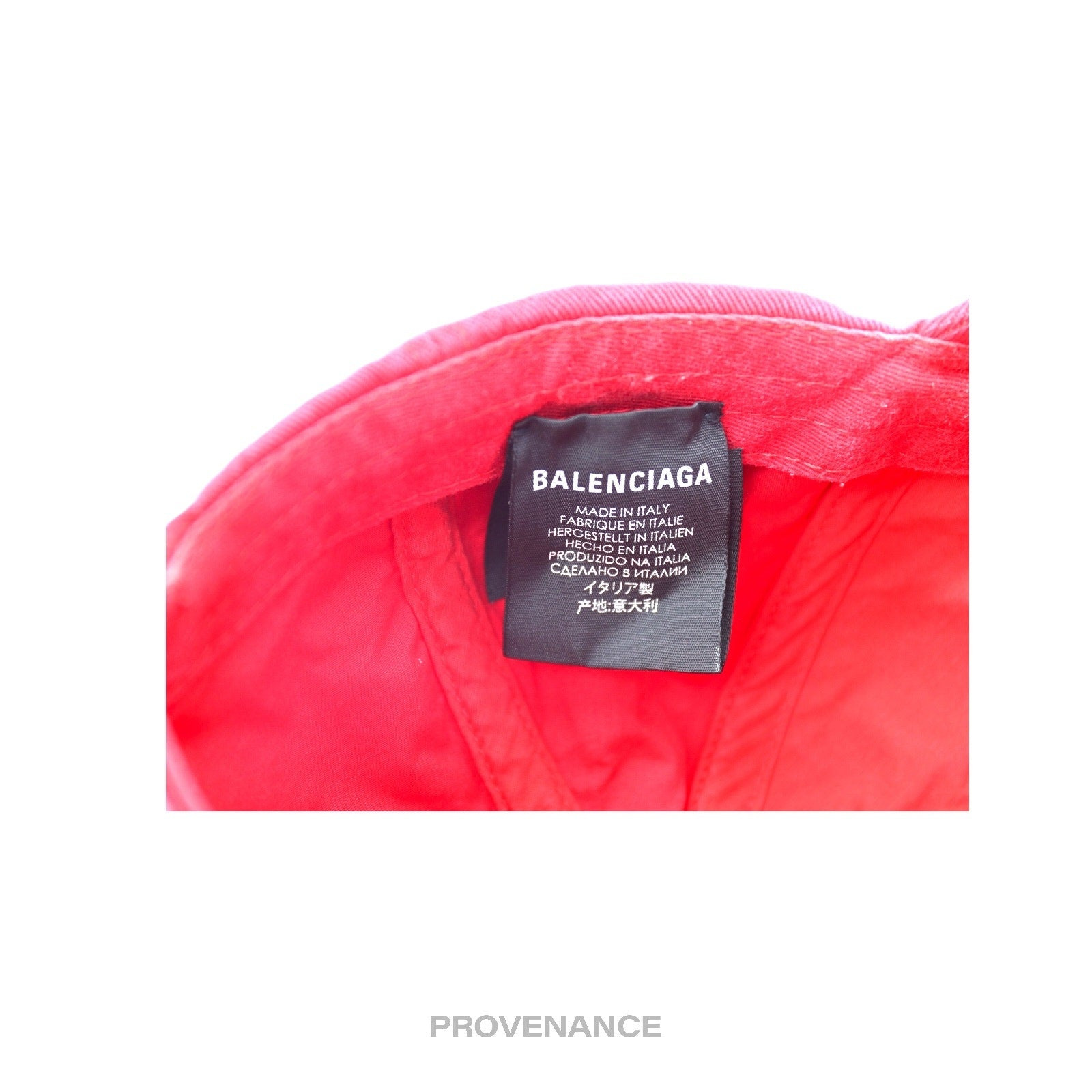 Balenciaga Tattoo Embroidered Logo Cap - Red - 9
