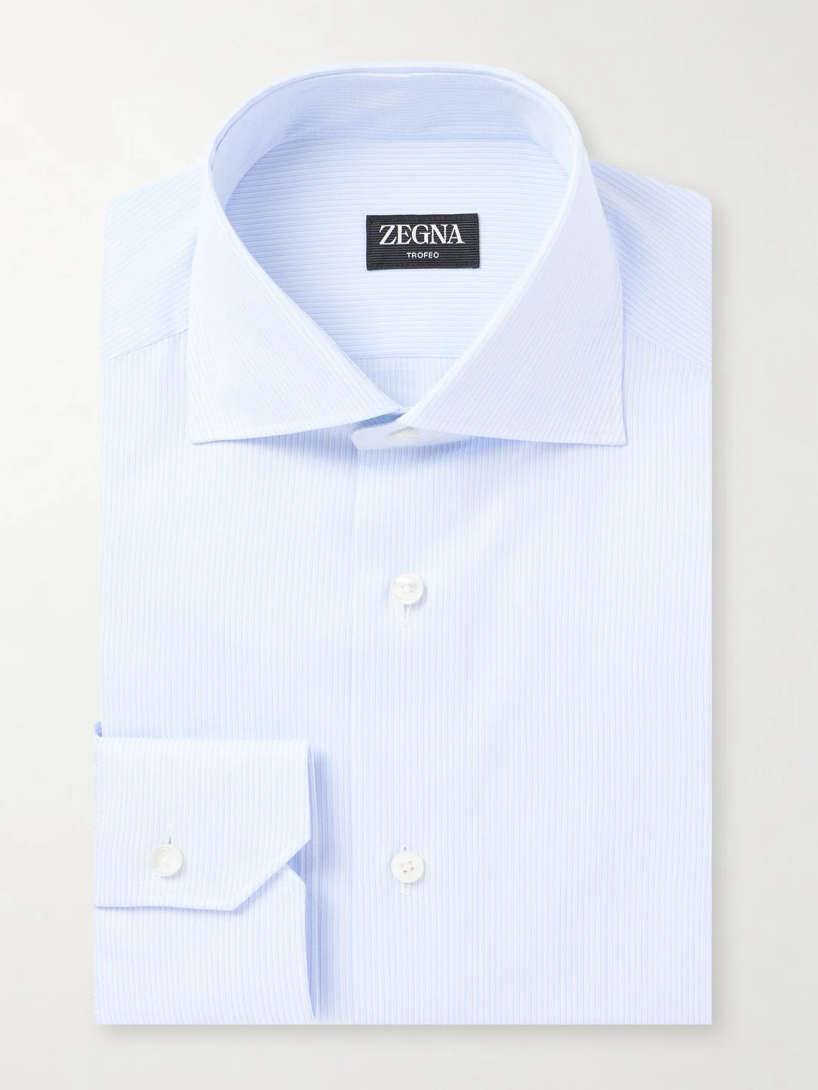 Cutaway-Collar Cotton-Twill Shirt - 1