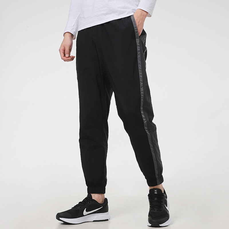 Nike Side Splicing Running Sports Woven Bundle Feet Pants Black CZ9965-010 - 4