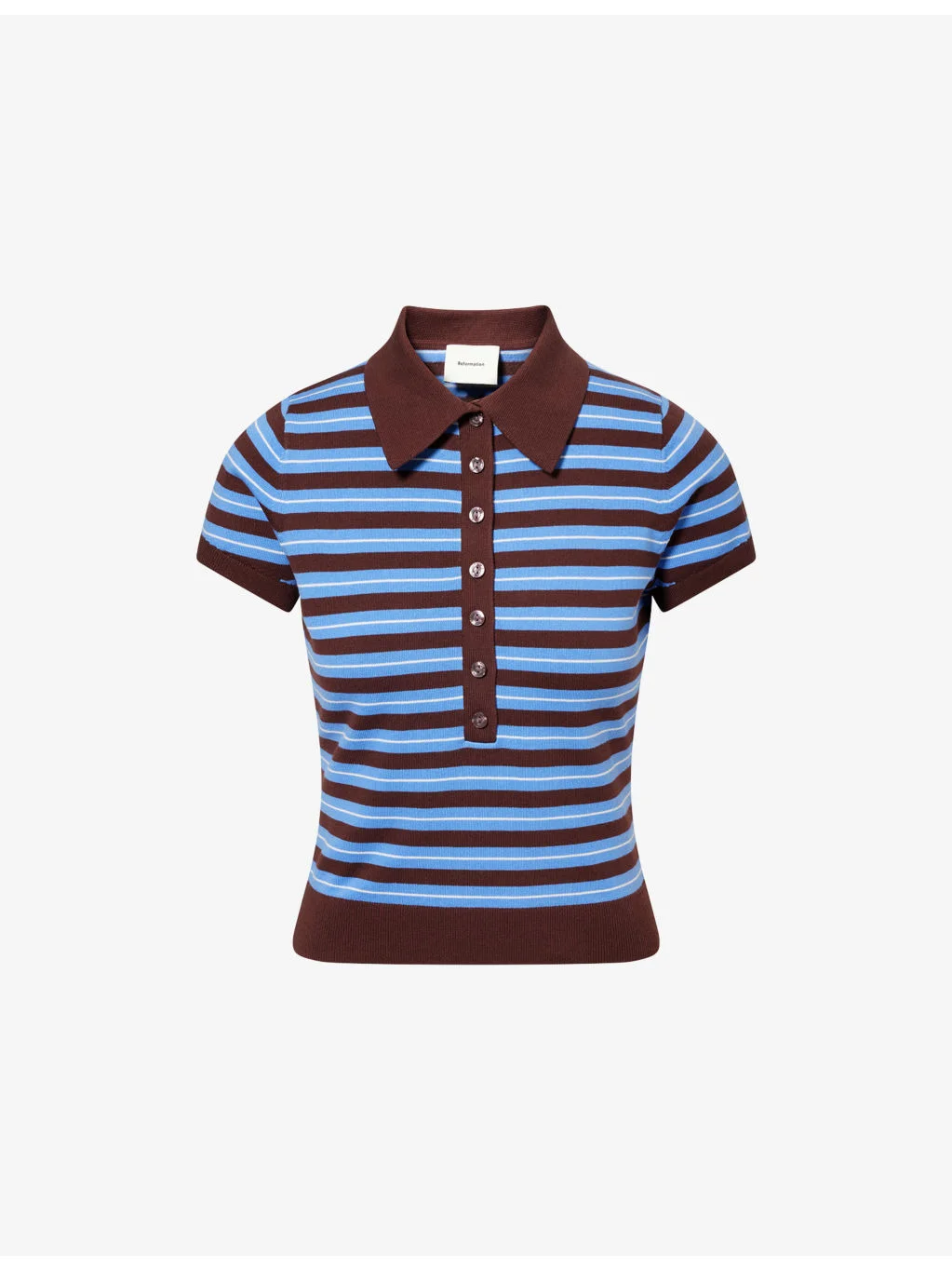 Bentley Striped Cotton-Blend Polo-Top - 1