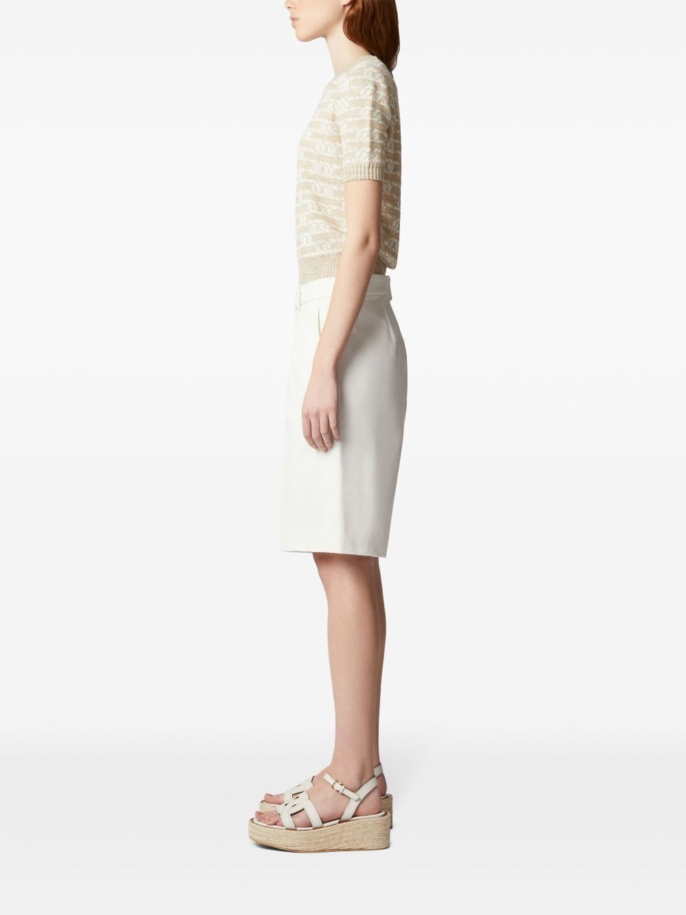 chain-motif knitted top - 3