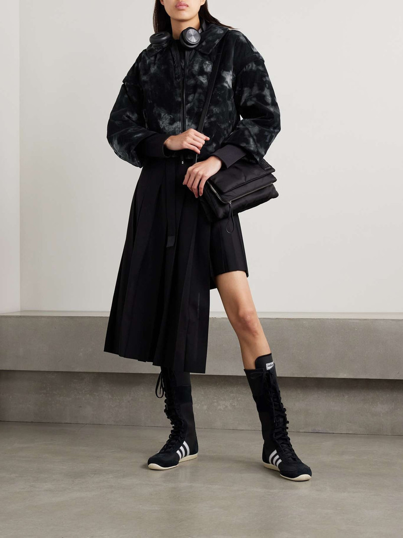 Y-3 + Y-3 cropped padded flocked shell jacket outlook