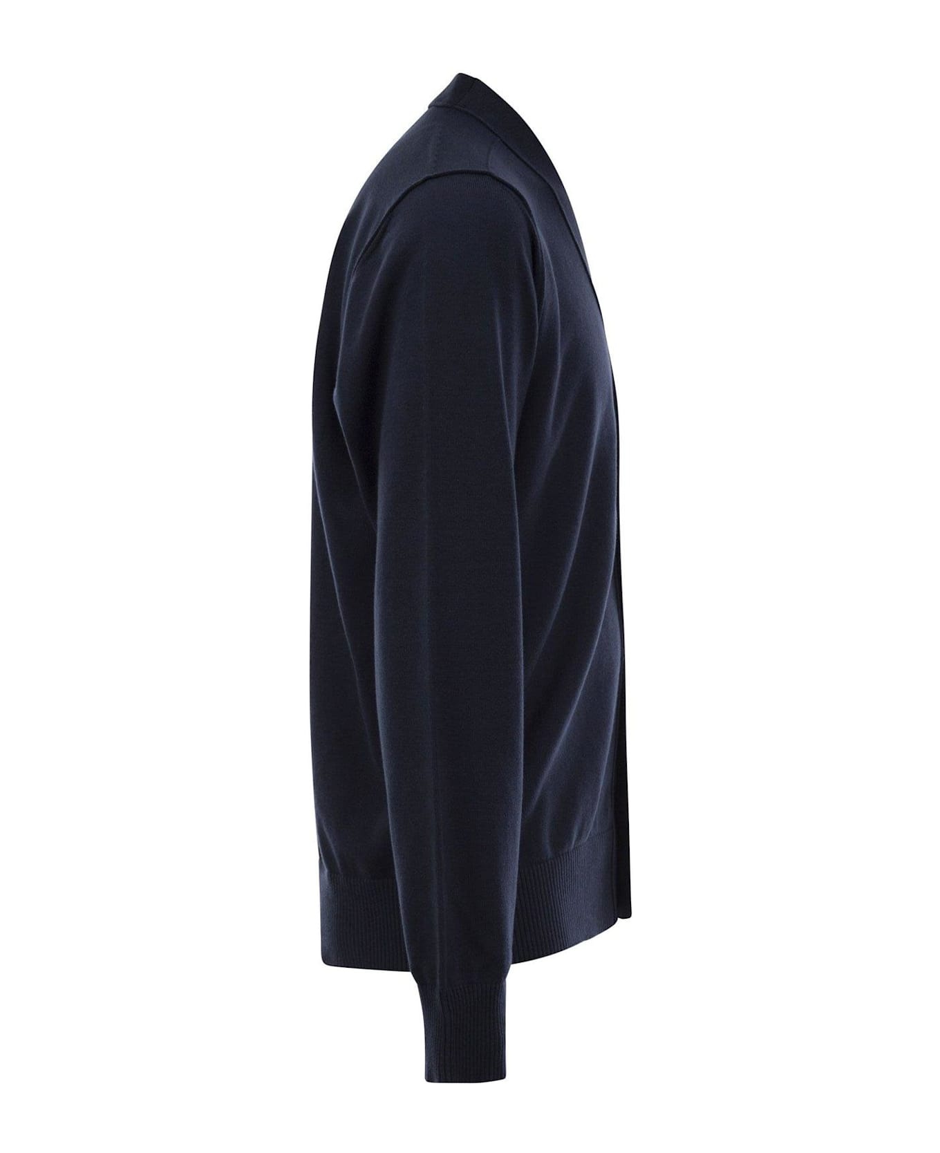 Compass Patch V-neck Cardigan - 3