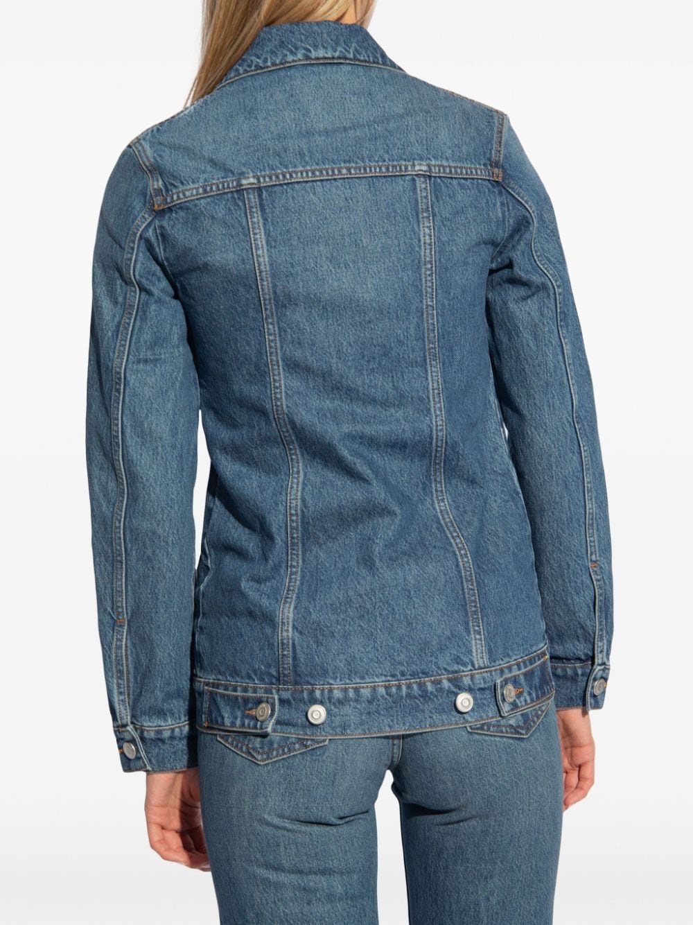 wide-collar denim jacket - 4