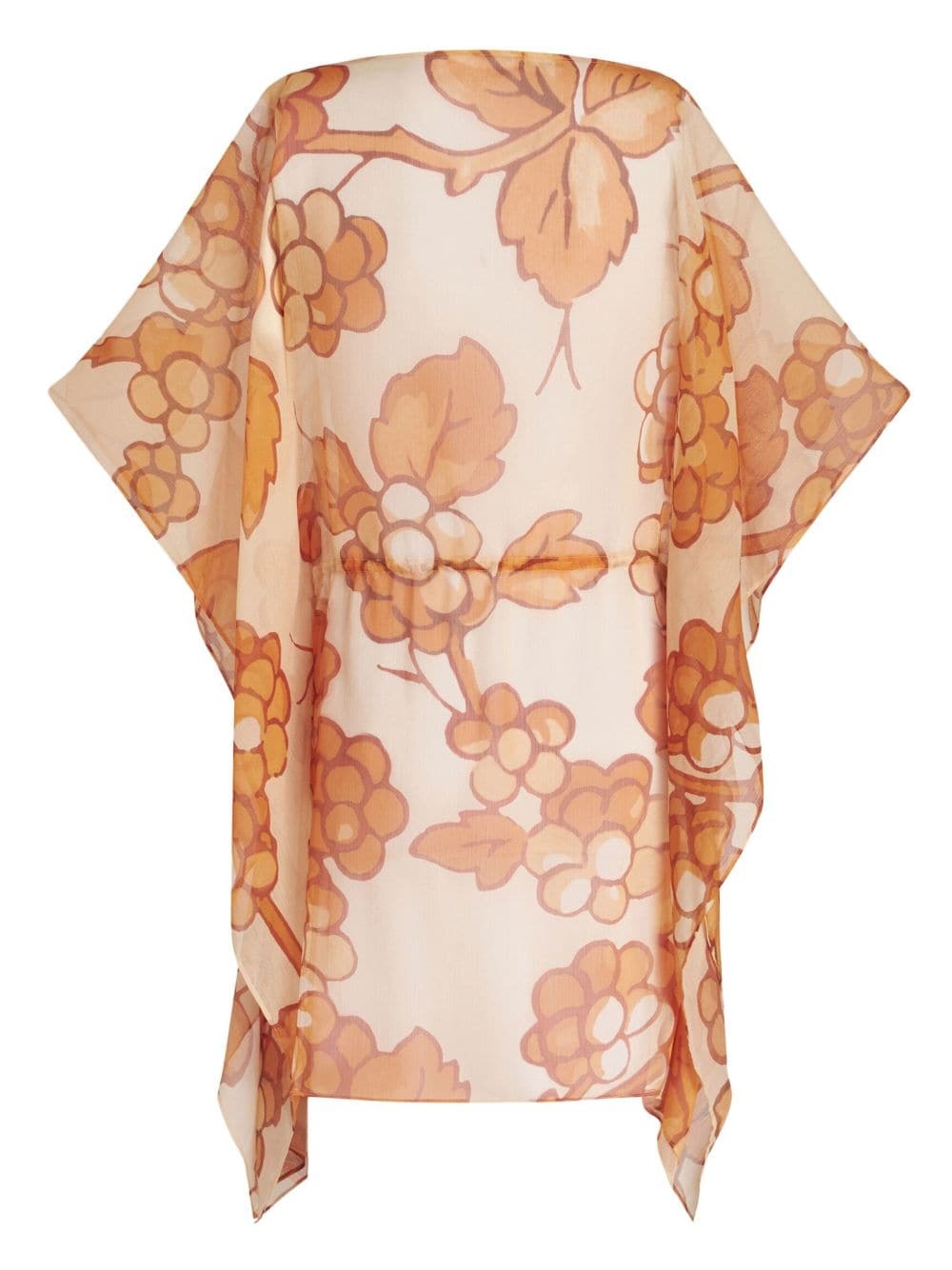 Berry-print kaftan dress - 6