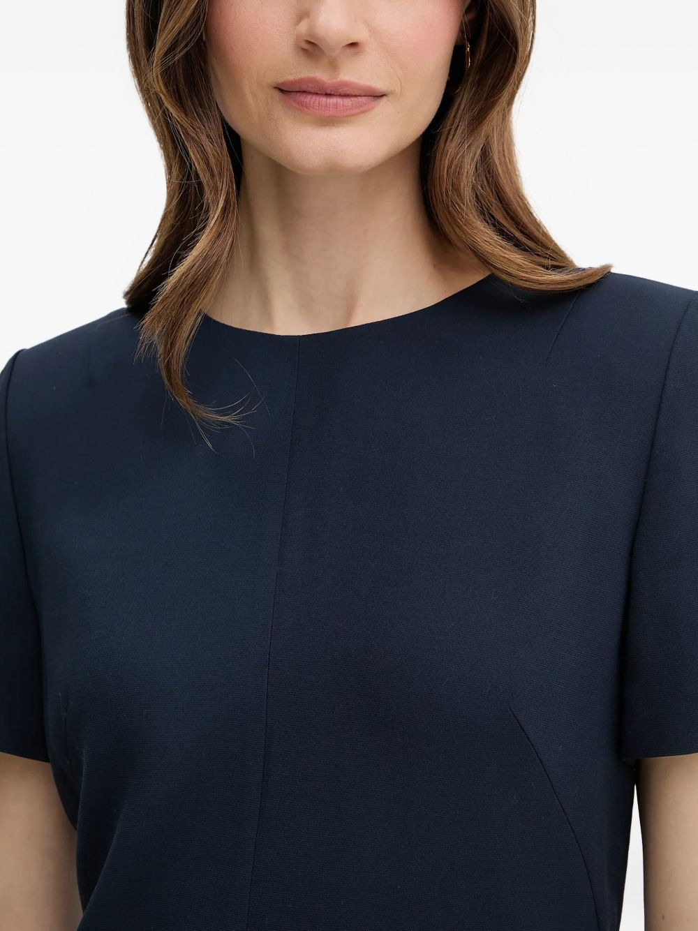 short-sleeve shift mini dress - 5