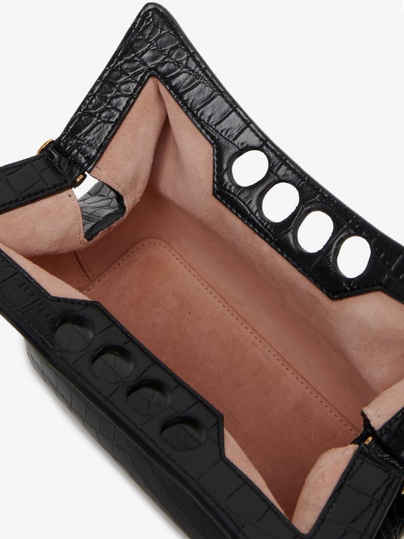 Women's The Peak Bag Mini With Chain in Black - 4