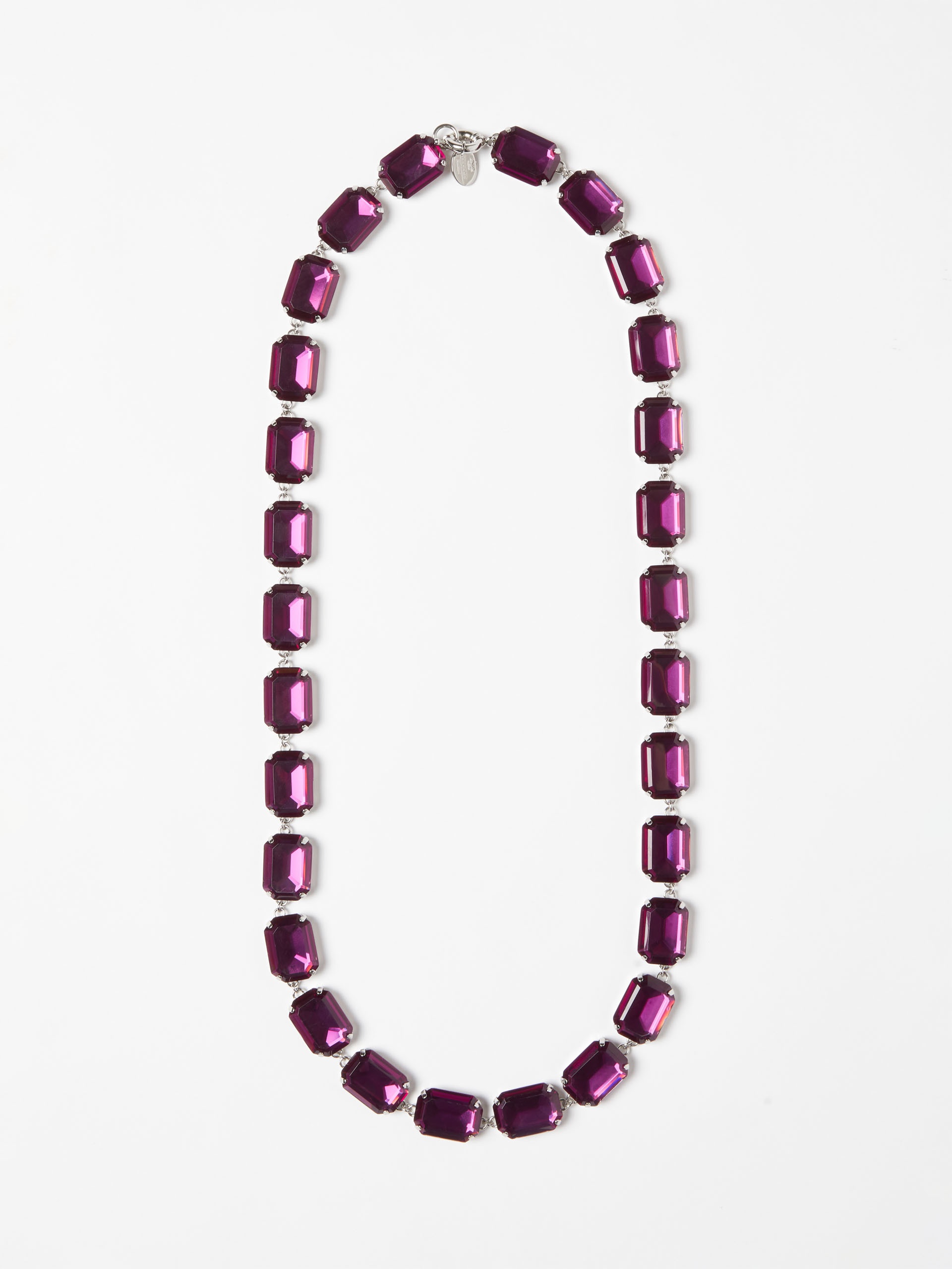 MERLOT Long necklace with bezels - 1