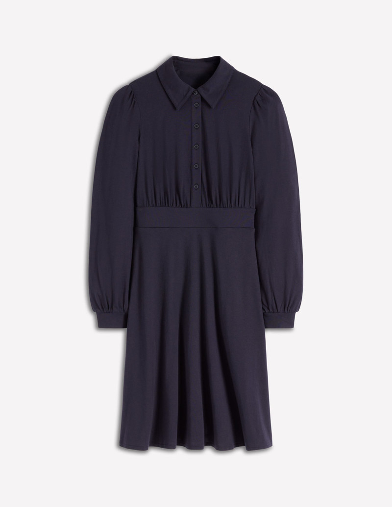 Orla Short Jersey Shirt Dress-Navy 1