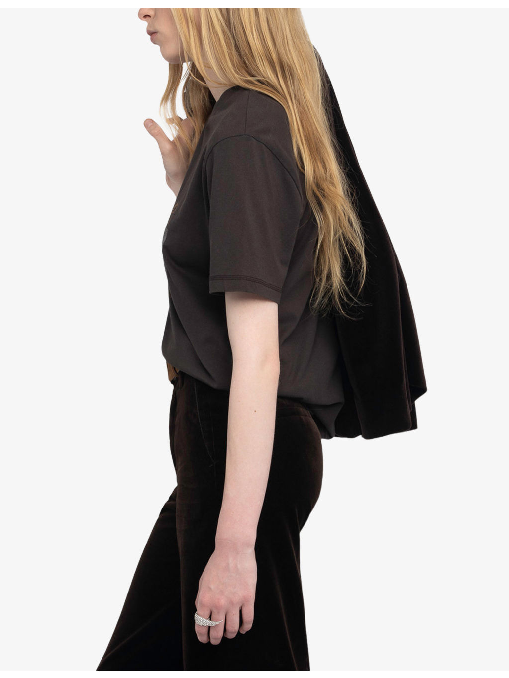 Edwin Rhinestone-Embellished Cotton-Jersey T-Shirt - 4
