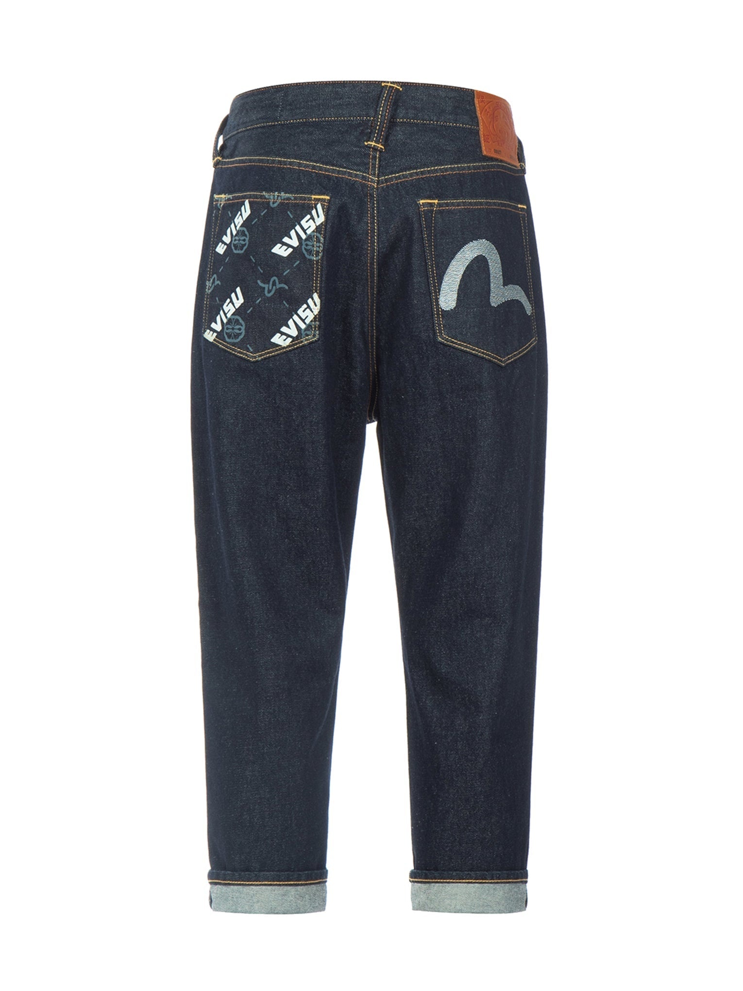 Double Monogram Printed Pocket Cropped Fit Jeans #2027 - 10