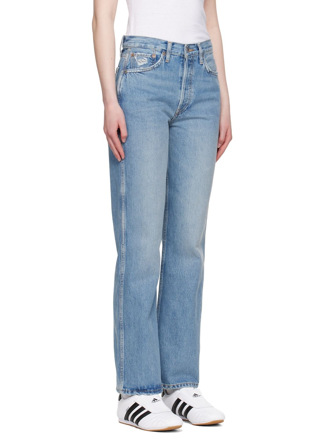 Blue High Rise Loose Jeans - 2