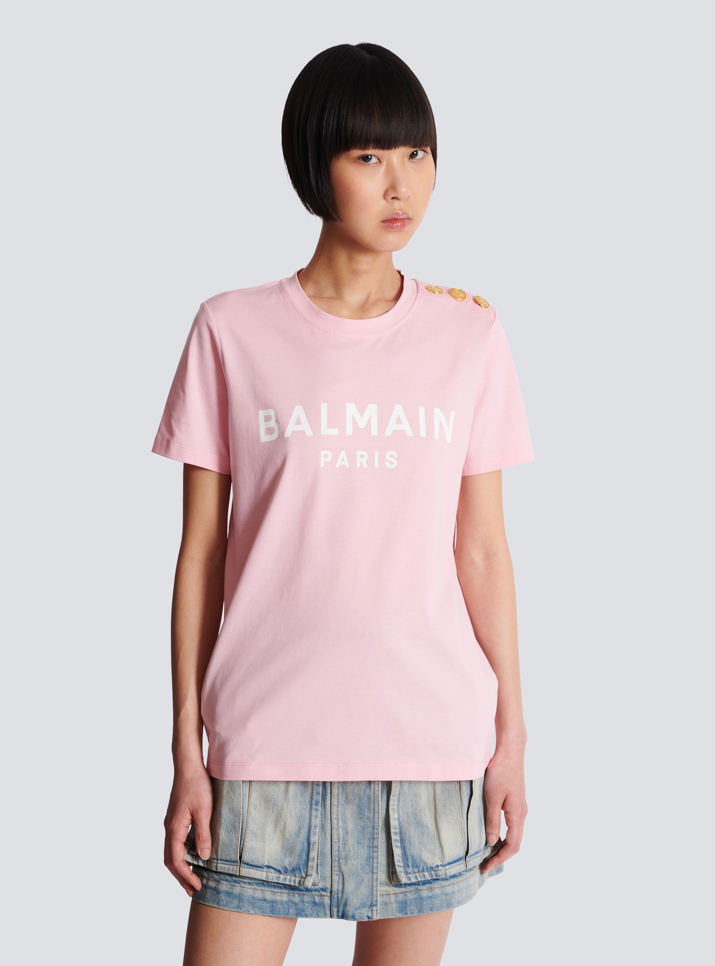 T-shirt with Balmain Paris print - 6
