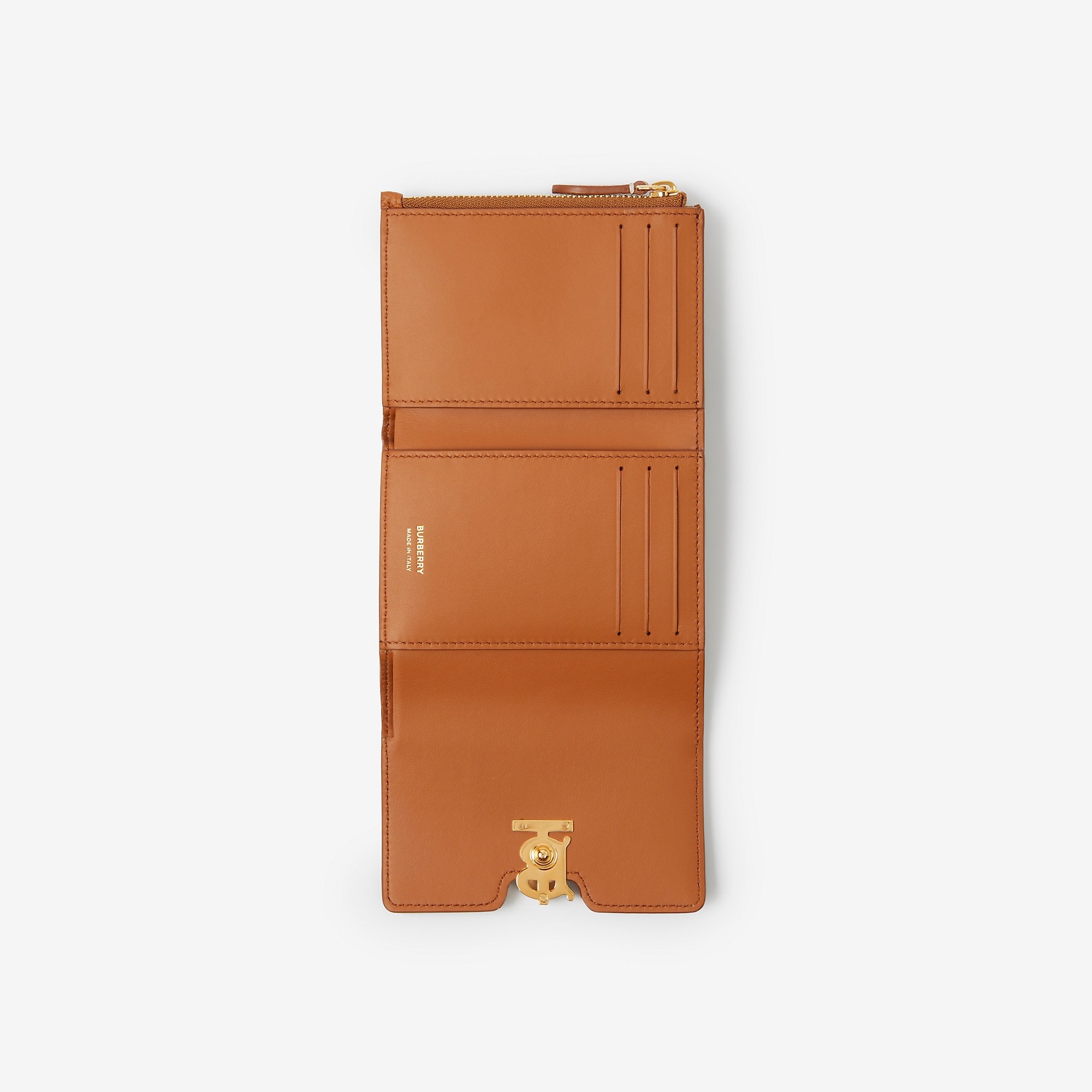 Grainy Leather TB Compact Wallet - 2