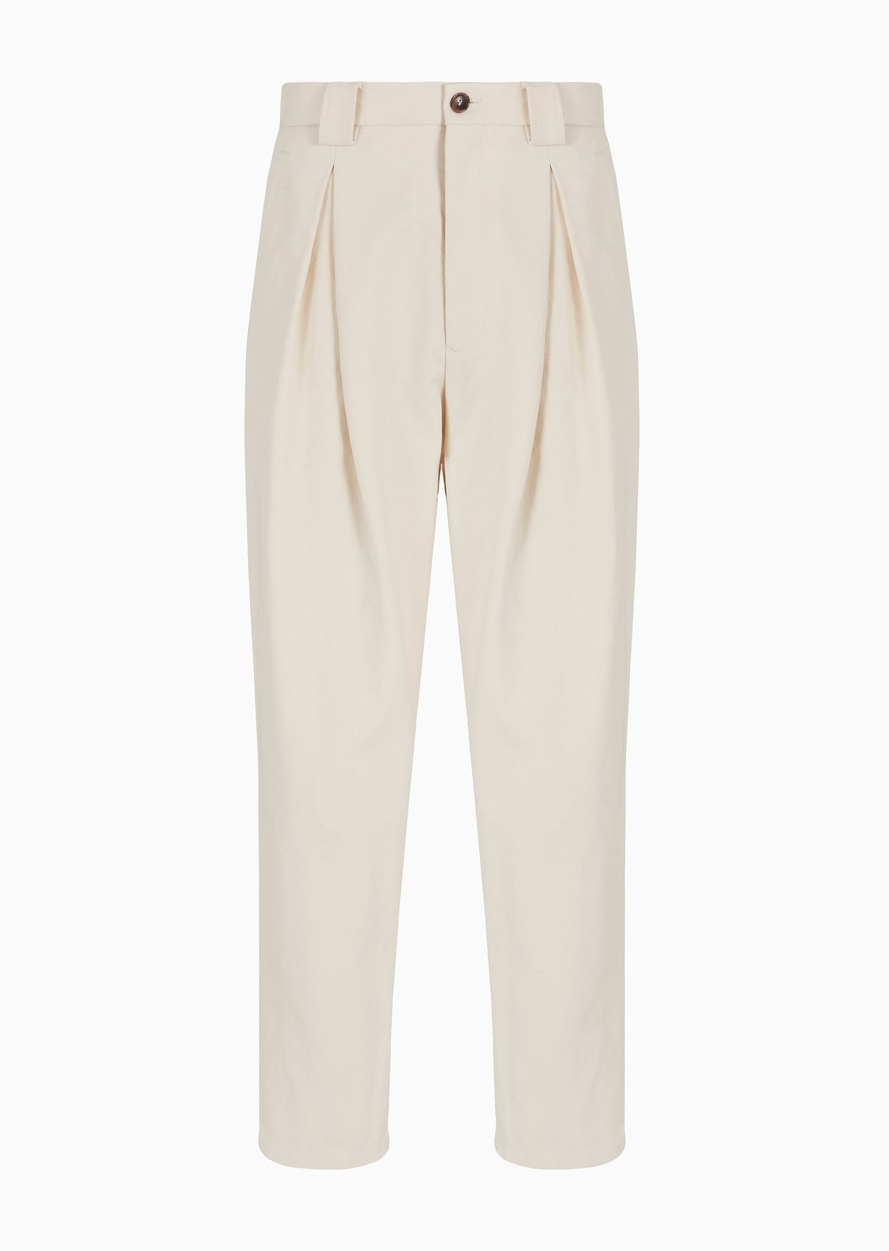 One-pleat trousers in cotton gabardine - 1