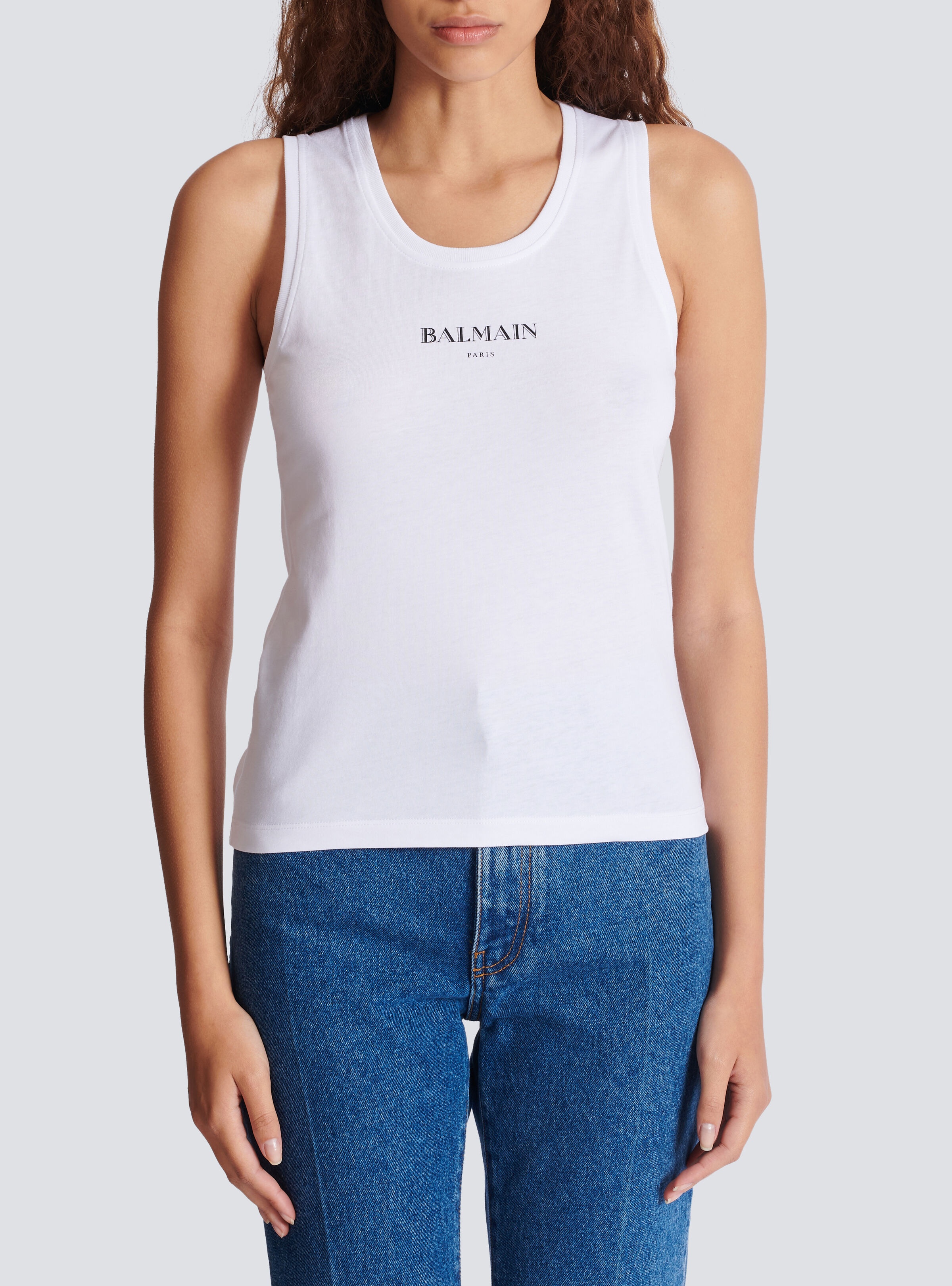 Tank top with Balmain print - 5