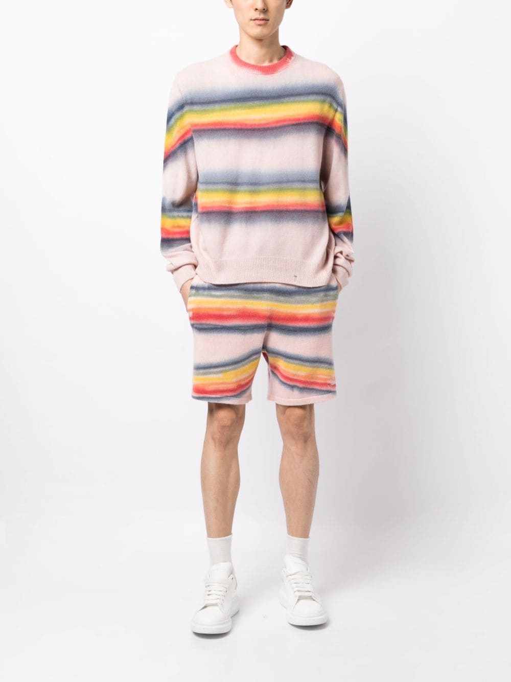 rainbow tie-dye crew-neck sweatshirt - 2