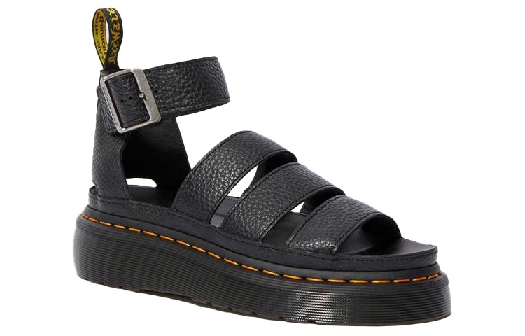 (WMNS) Dr.Martens Clarissa II Leather Platform Sandals 'Black' 24476001 - 2