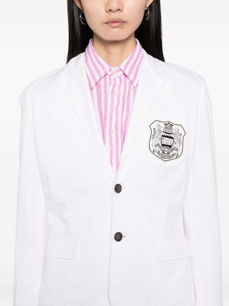 logo-embroidered blazer 5