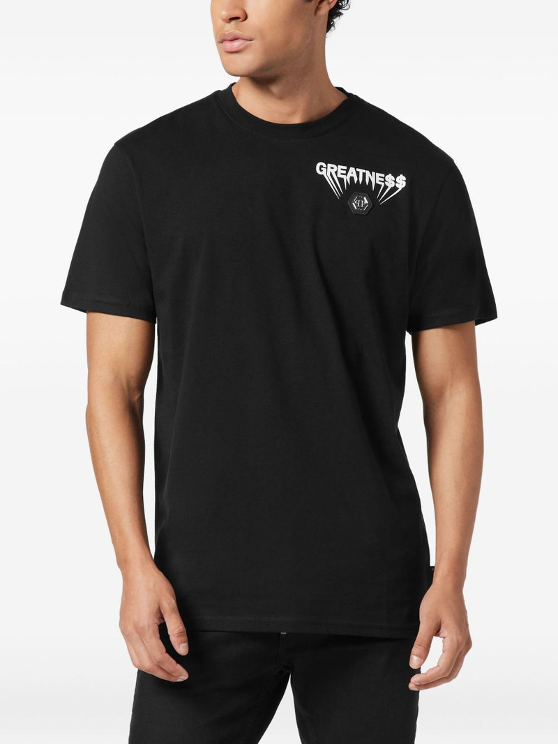 PHILIPP PLEIN logo-plaque round-neck T-shirt outlook