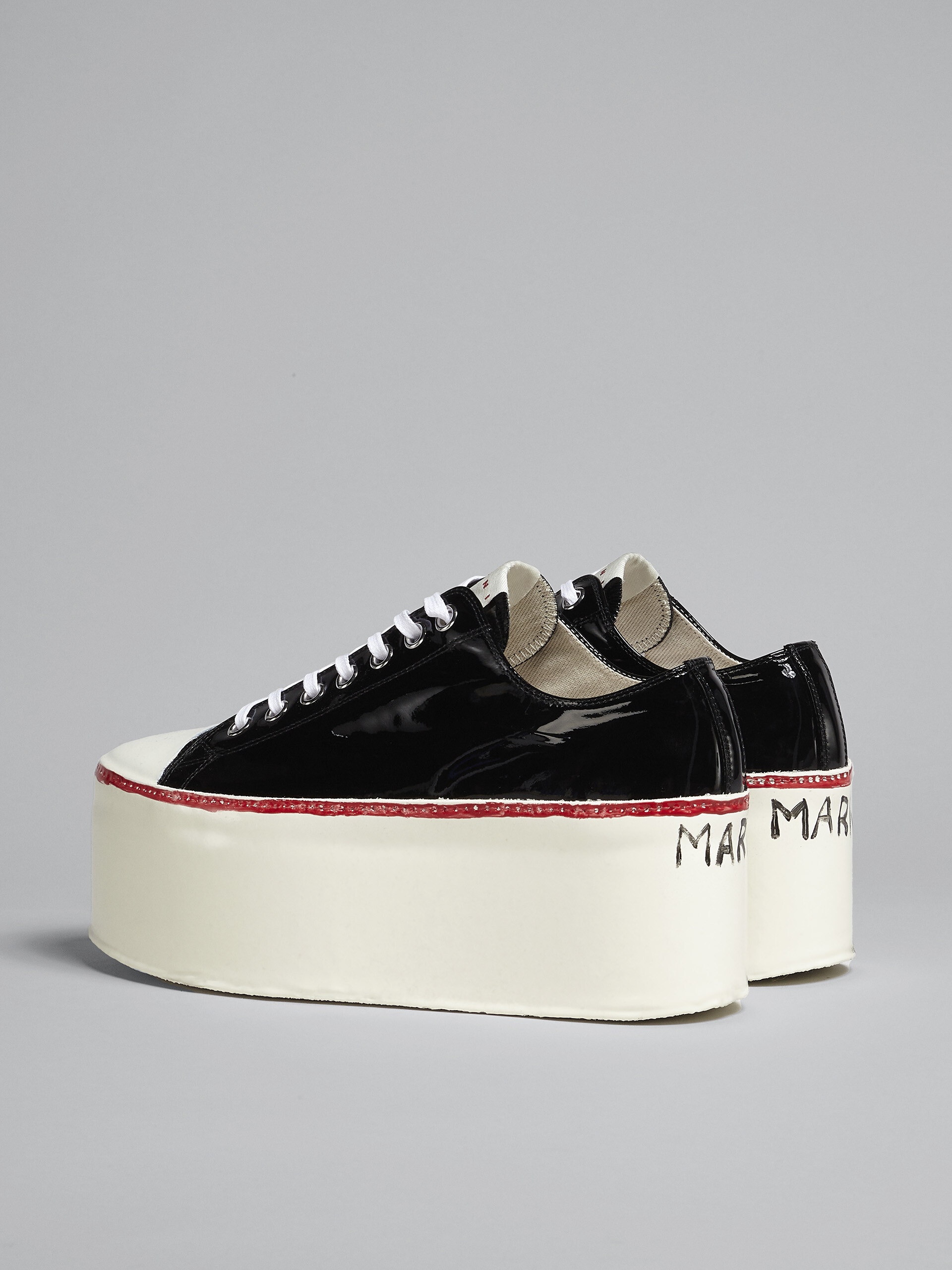 PATENT LEATHER PLATFORM SNEAKER - 3