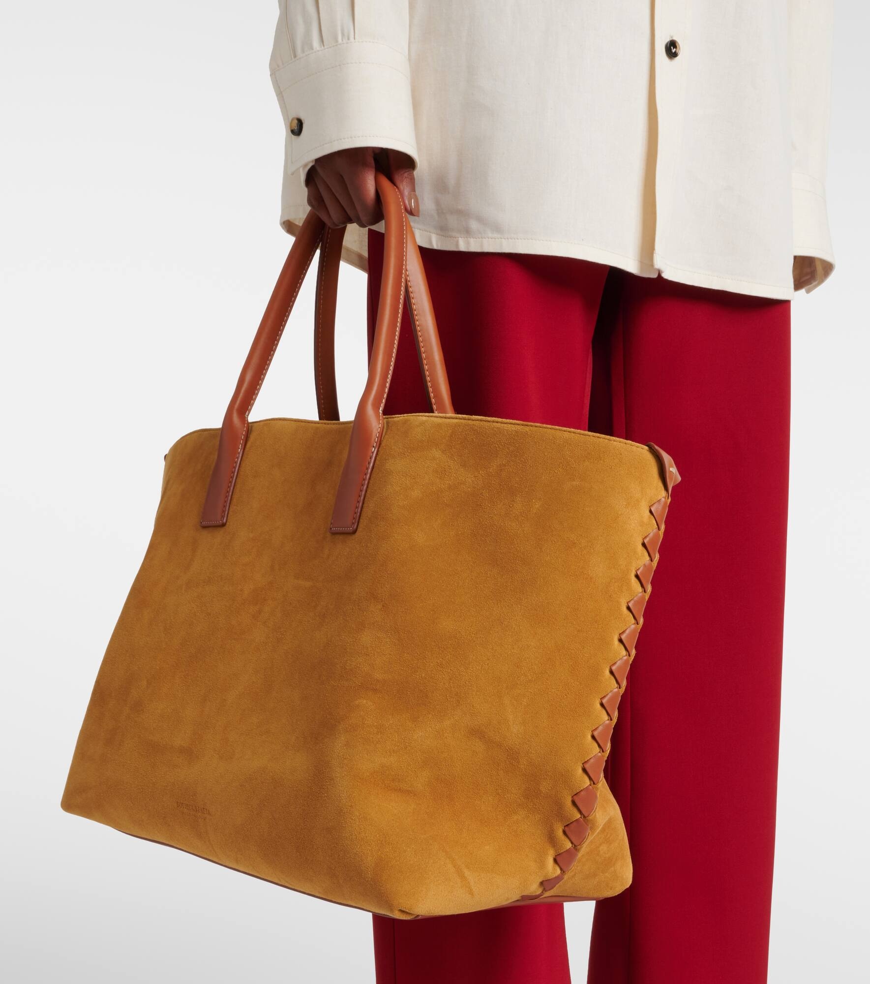 Bottega Veneta Cabat Large suede tote bag | mytheresa