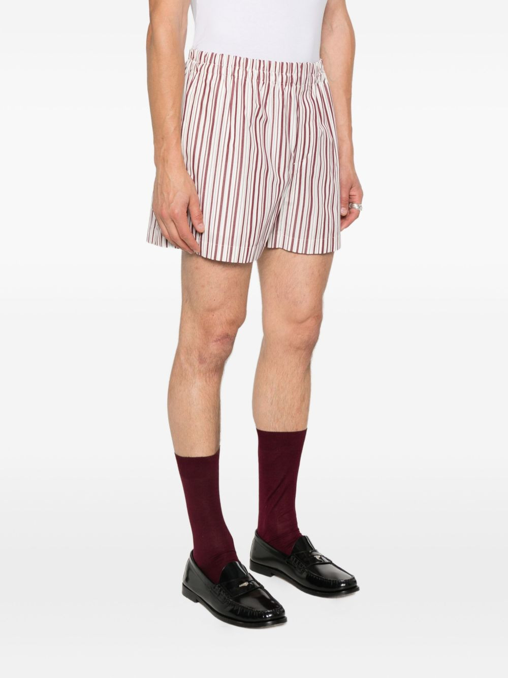 striped cotton shorts - 3