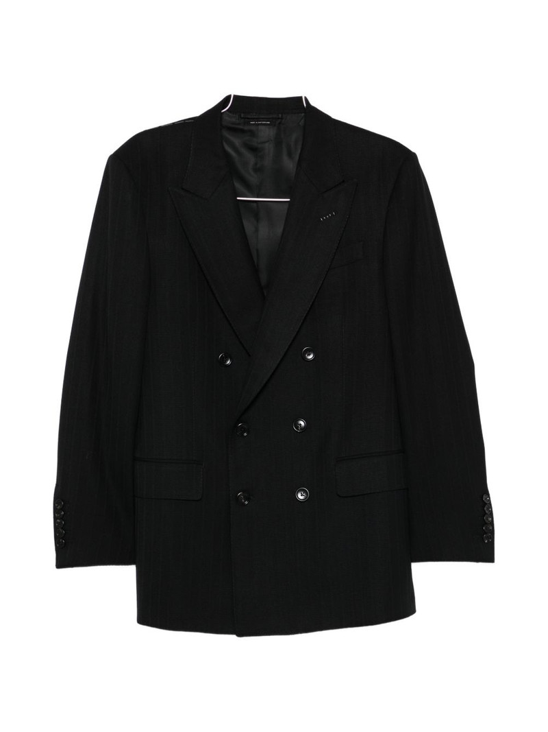 TOM FORD double-breasted pinstripe blazer outlook