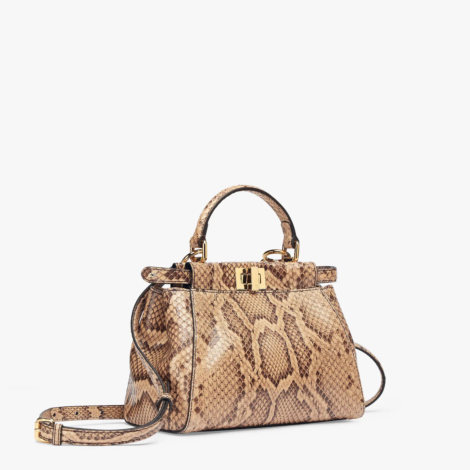 Beige python leather bag - 2