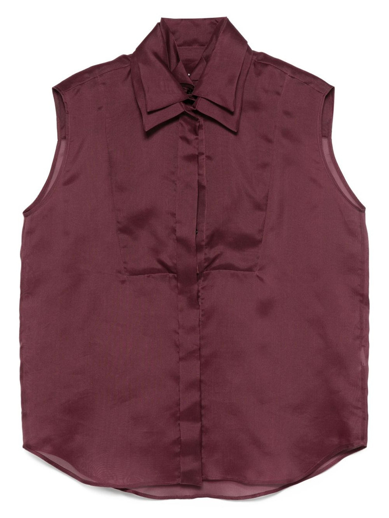 sleeveless button-down shirt 1