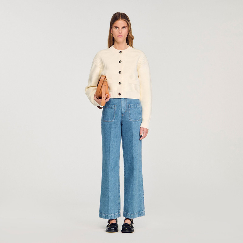 Sandro TEXTURED KNIT CARDIGAN outlook