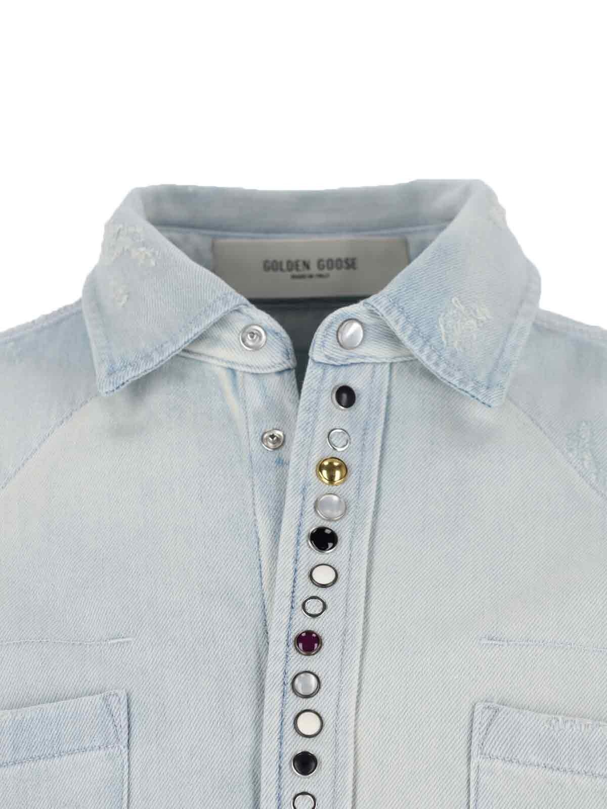 DENIM SHIRT WITH STUDS - 4