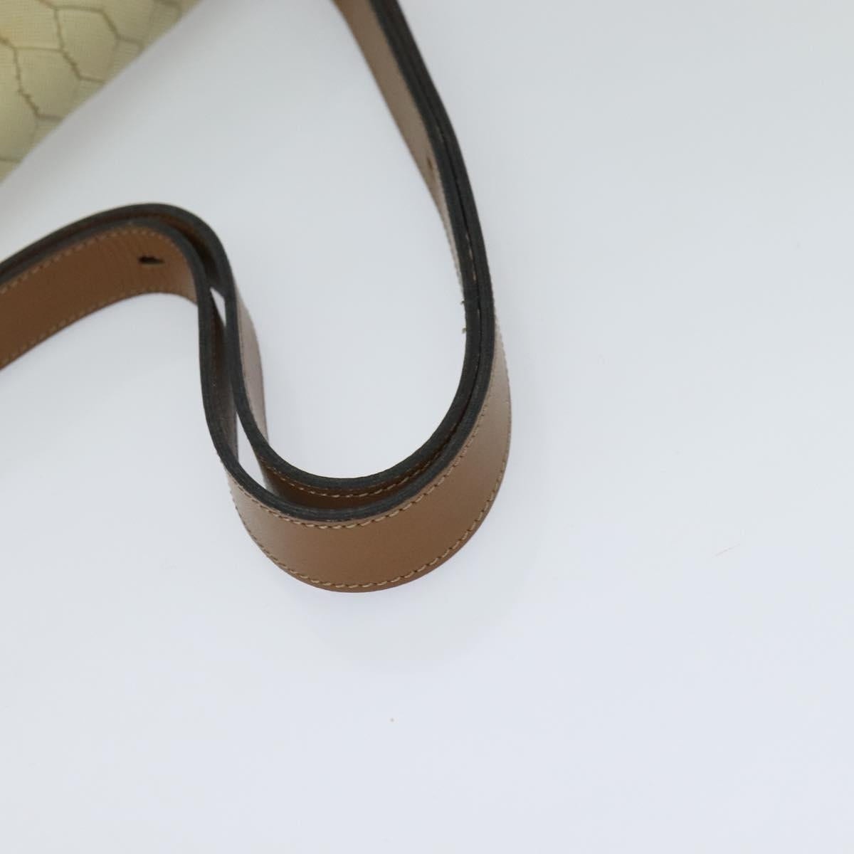 DIOR Honeycomb Canvas Hand Bag Leather Beige - 7