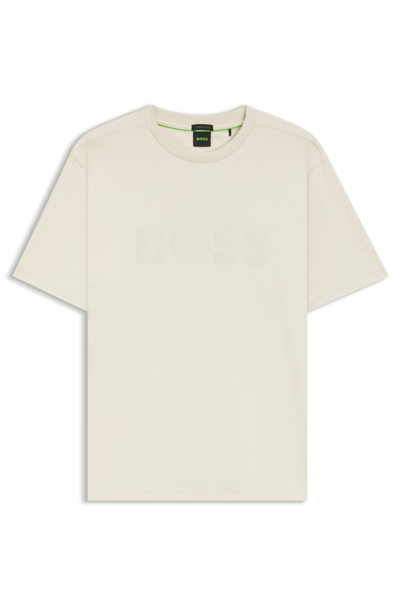 COTTON-JERSEY T-SHIRT WITH STRUCTURED LOGO 1
