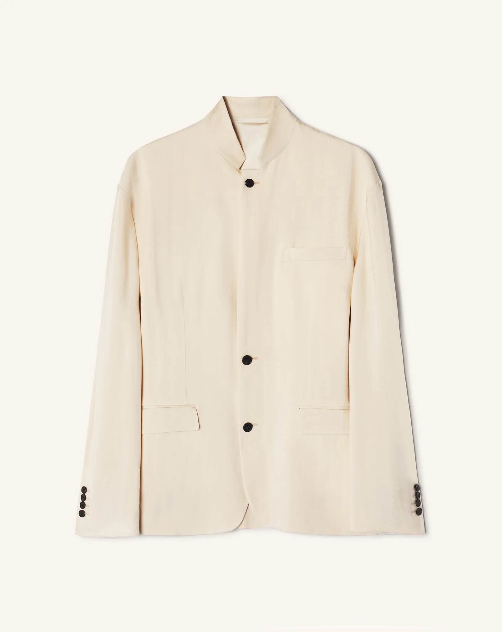 VISCOSE JACKET WITH STAND-UP COLLAR - 1