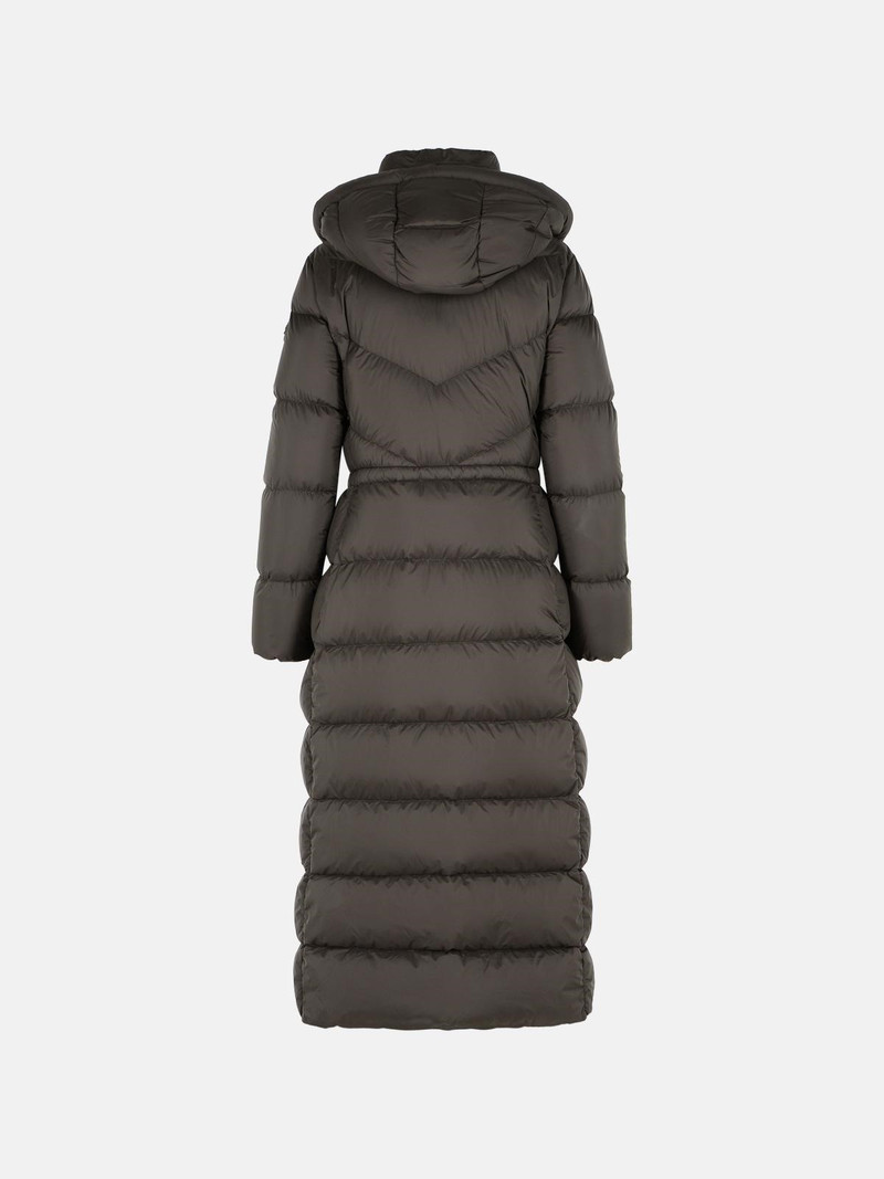 MOOSE KNUCKLES 'BELLE' LONG BROWN NYLON DOWN JACKET outlook