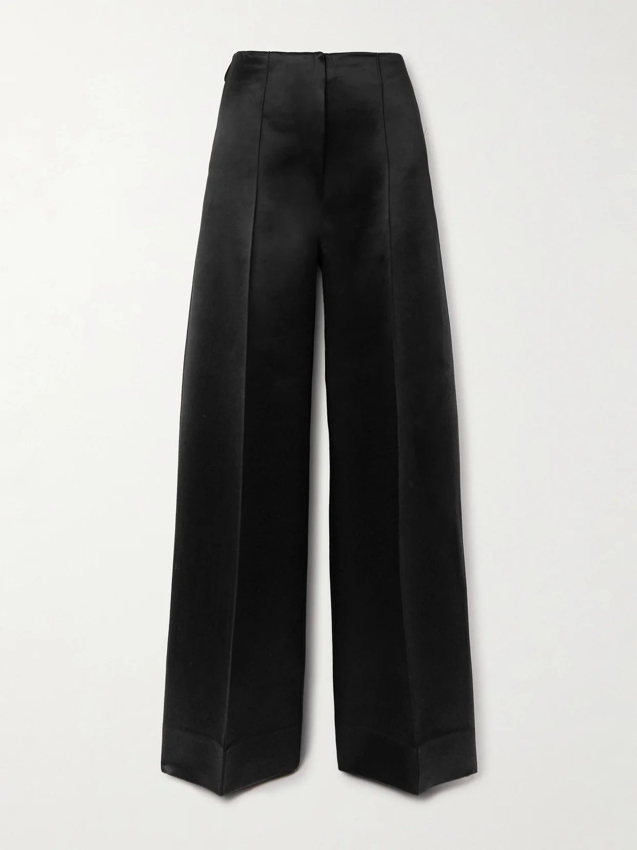Satin Wide-leg Pants - 1