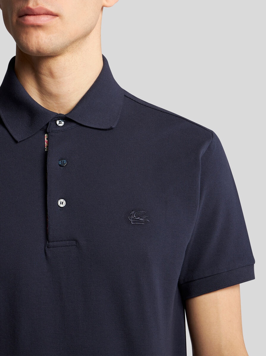 POLO SHIRT WITH EMBROIDERED PEGASO - 3