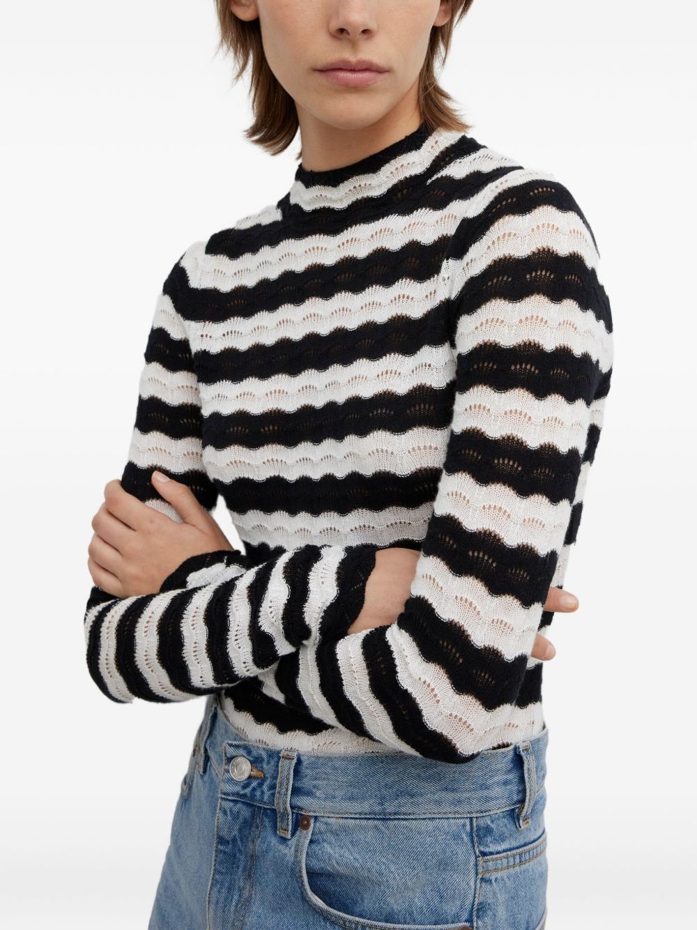striped long-sleeve top - 5