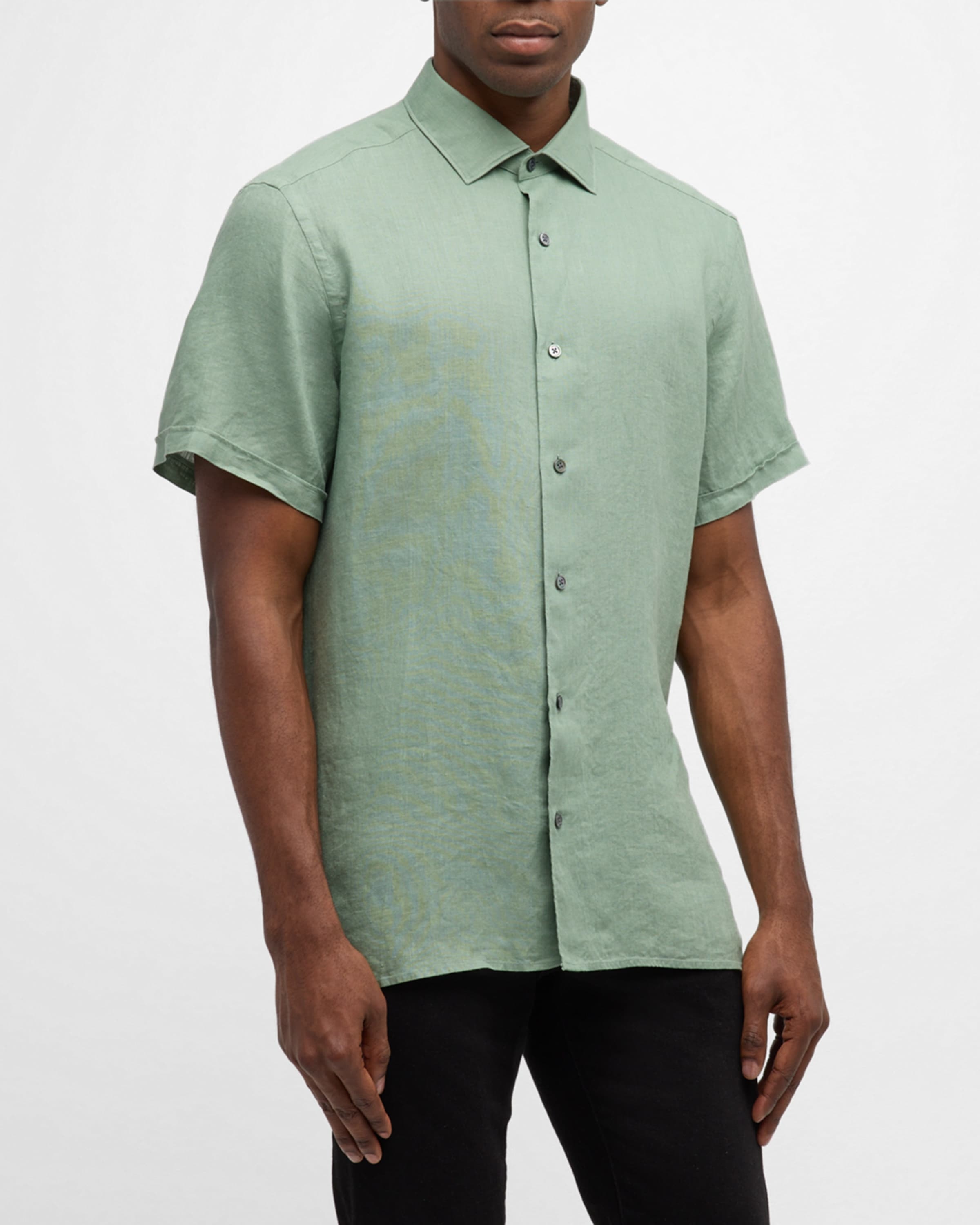 Men's Linen Short-Sleeve Shirt - 2