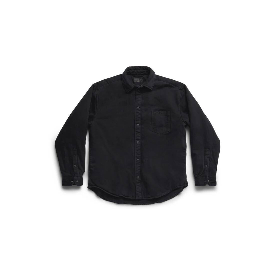 Men's Balenciaga Padded Shirt Large Fit in Black - 1