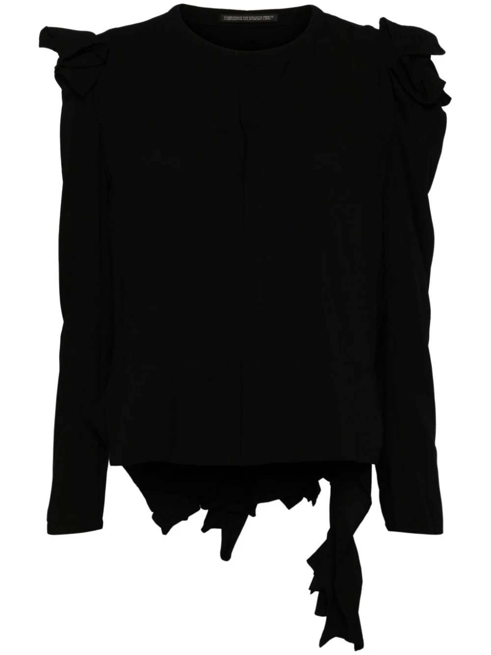 asymmetric long-sleeve top - 1