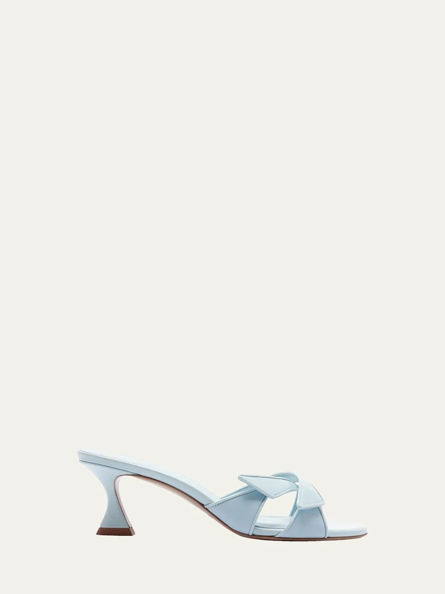 Tita Cross 60mm Leather Kitten-Heel Sandals - 1