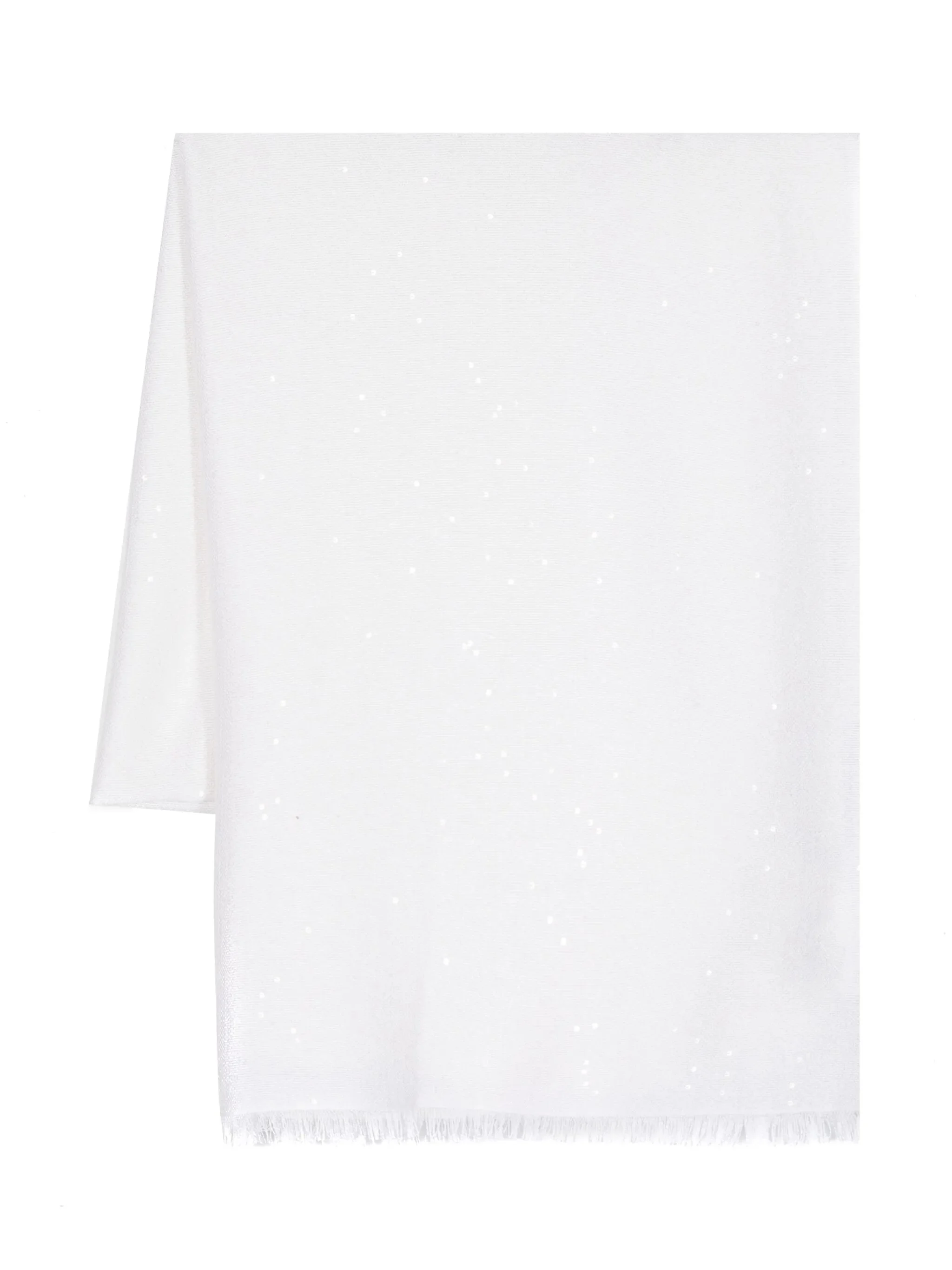Brunello Cucinelli Sequin-embellished Frayed-hem Scarf - 1