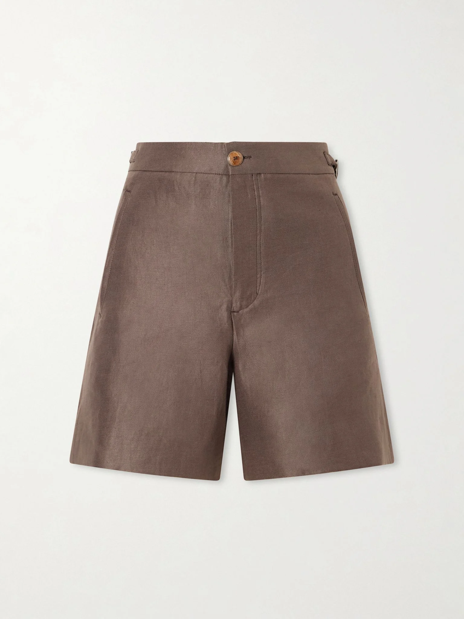Cocoa cropped linen shorts Brown - 1