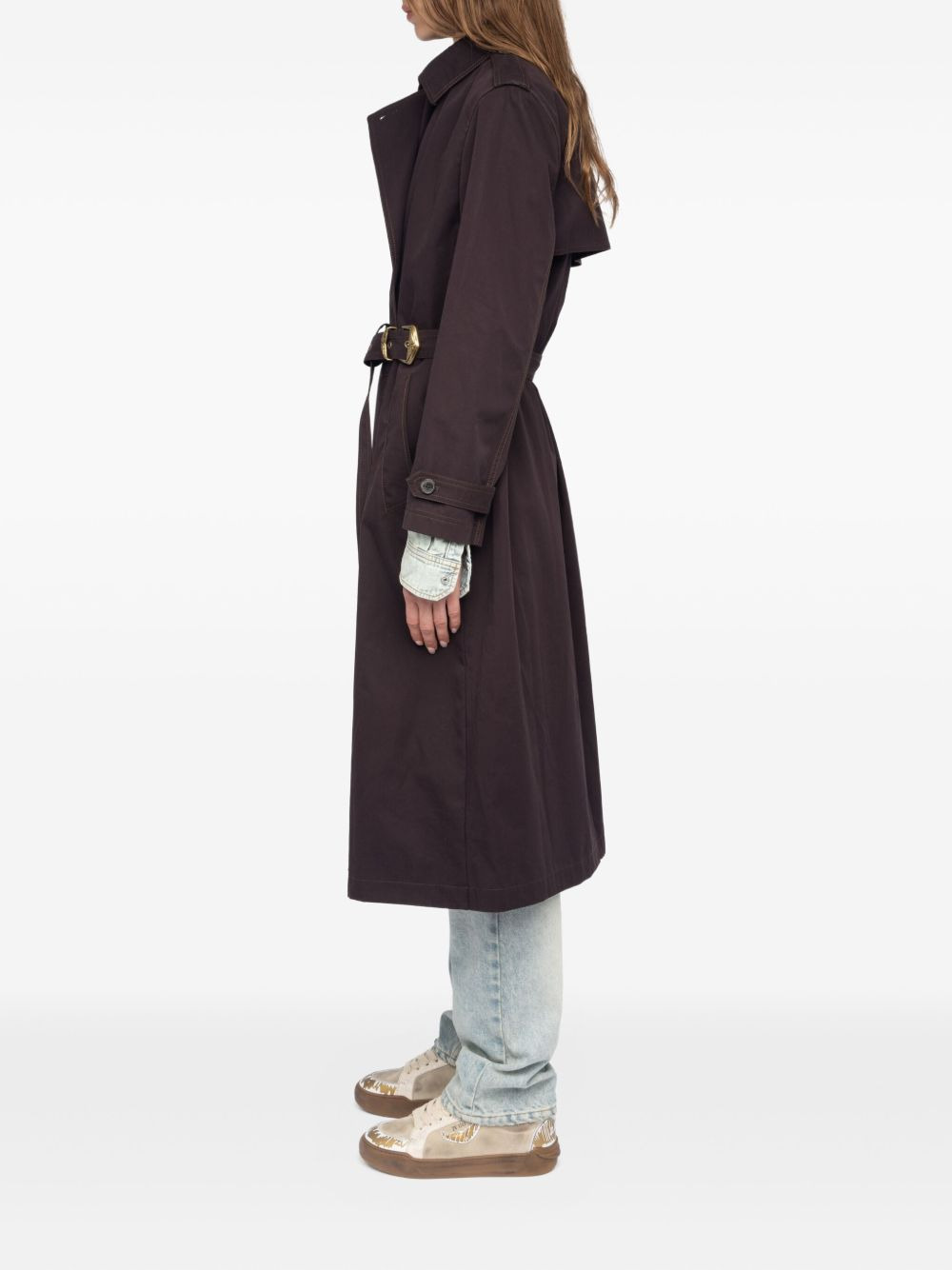 Kenar double-breasted belted trench coat - 3