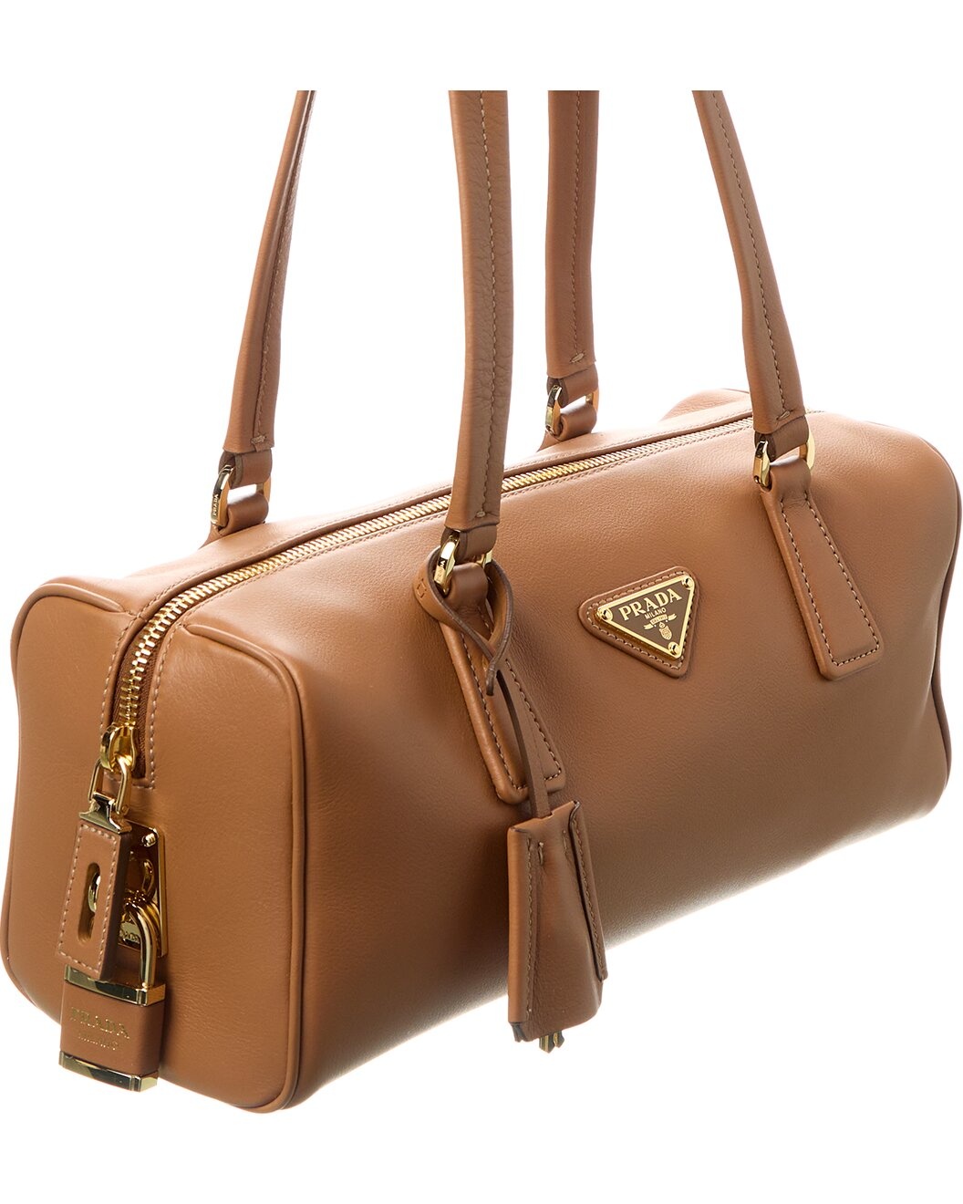 Prada Padlock Medium Leather Shoulder Bag - 3