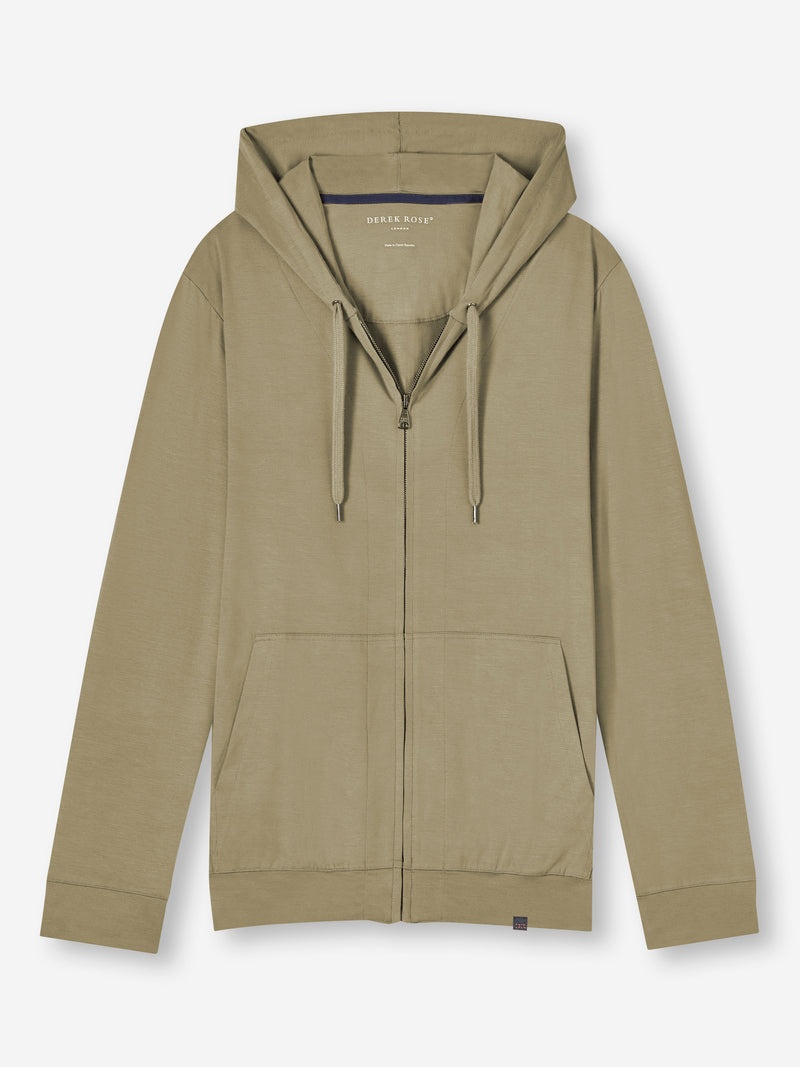 Men's Hoodie Basel Micro Modal Stretch Khaki - 1