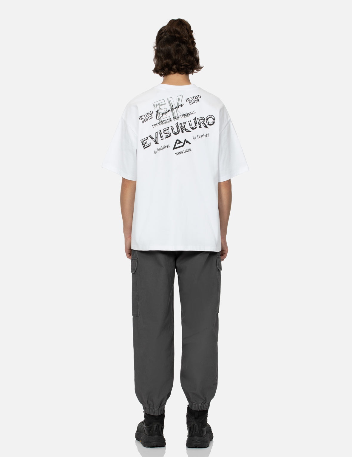 Logo and Slogan Prints Loose Fit T-shirt - 5